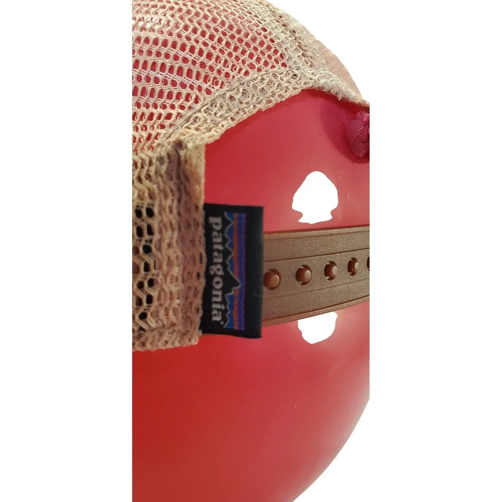 Patagonia Fitz Roy Bison Trucker Hat Tan Beige Mesh‎ Snapback Cap All Size